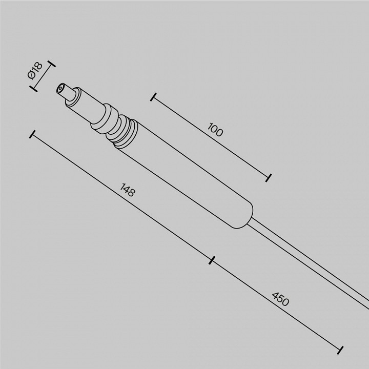 Токопровод maytoni accessories for system axity ca002pi-b