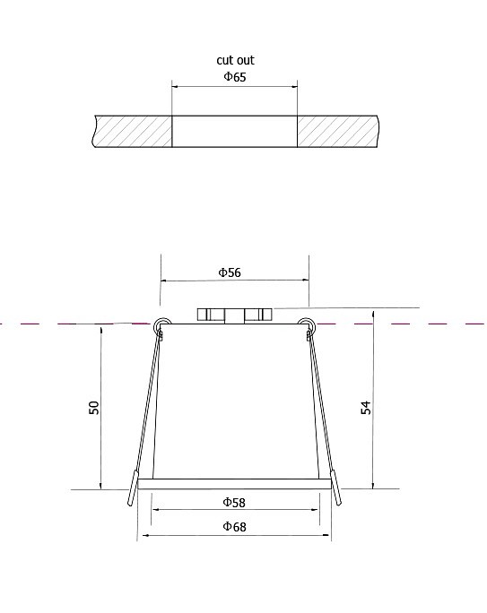 Встраиваемый светильник maytoni reif dl049-01w