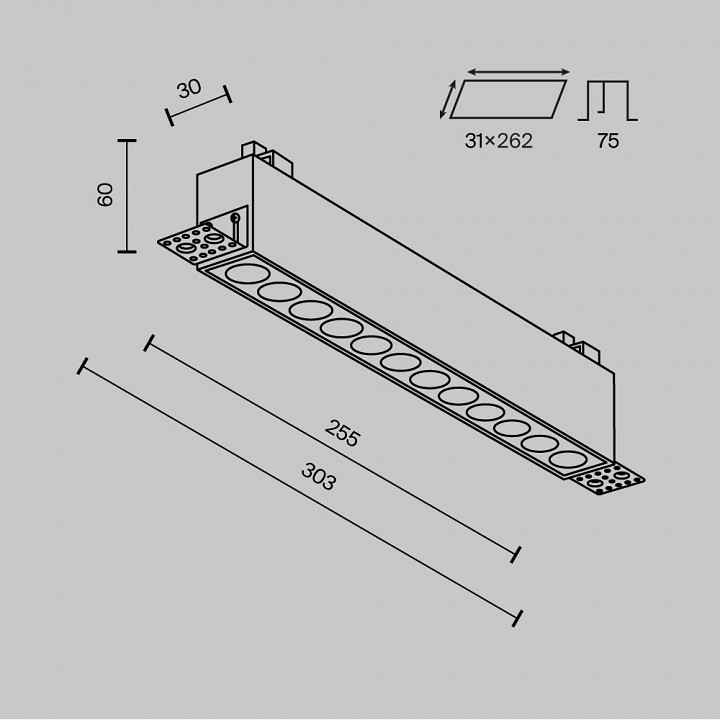 Встраиваемый светильник maytoni points dl065-20w3-6k-trs-b
