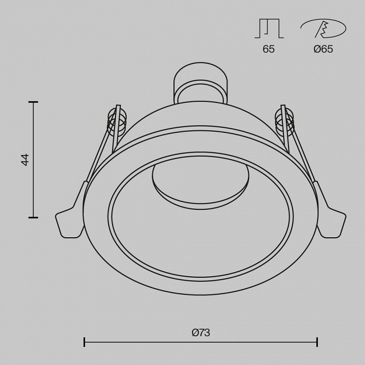 Встраиваемый светильник maytoni share dl126-gu10-wb