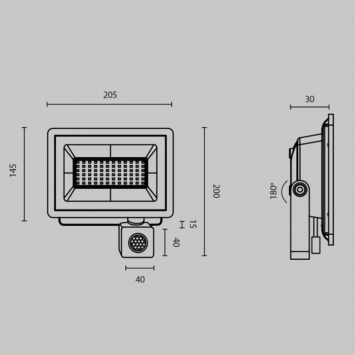 Настенно-потолочный прожектор maytoni flood fl001-l50b4ksr