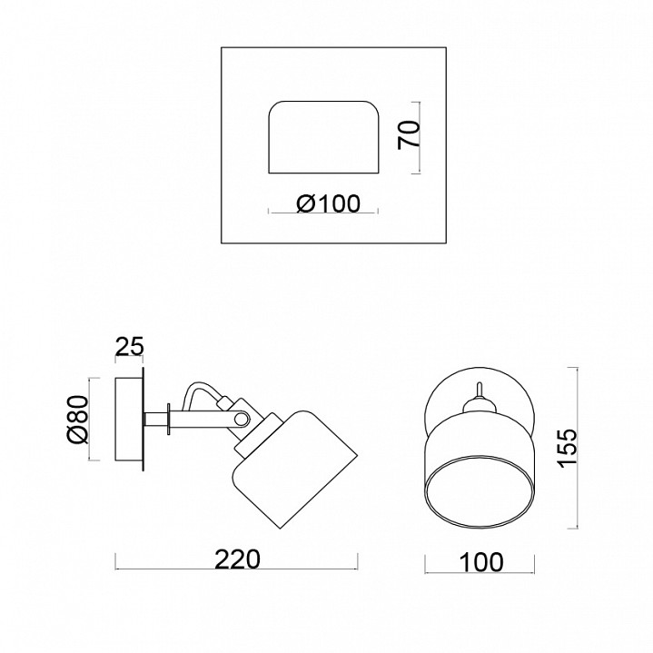 Спот freya evette fr5042cw-01b