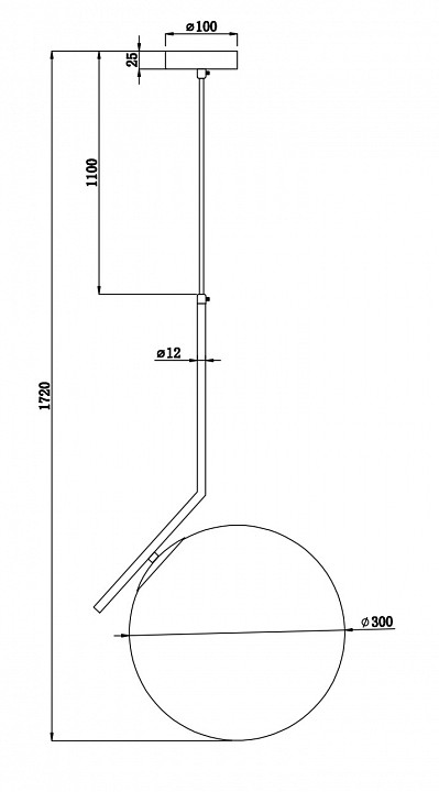 Подвесной светильник freya sara fr5130pl-01bs