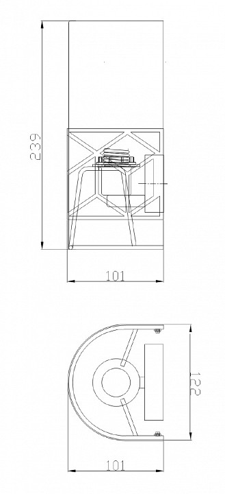 Накладной светильник maytoni messina h223-wl-01-g
