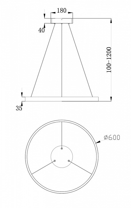 Подвесной светильник maytoni rim mod058pl-l32b4k
