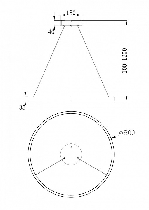 Подвесной светильник maytoni rim mod058pl-l42b4k