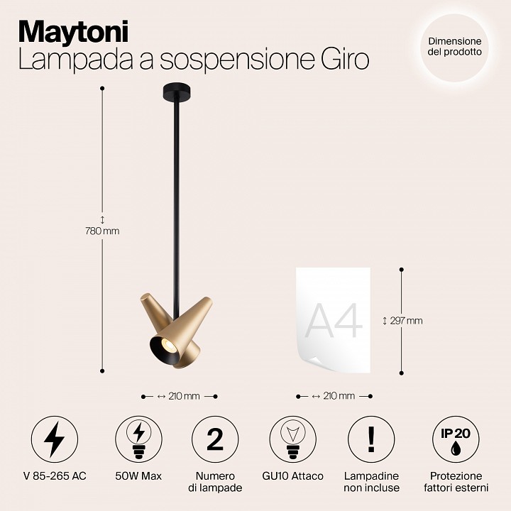 Светильник на штанге maytoni giro mod095pl-02bs