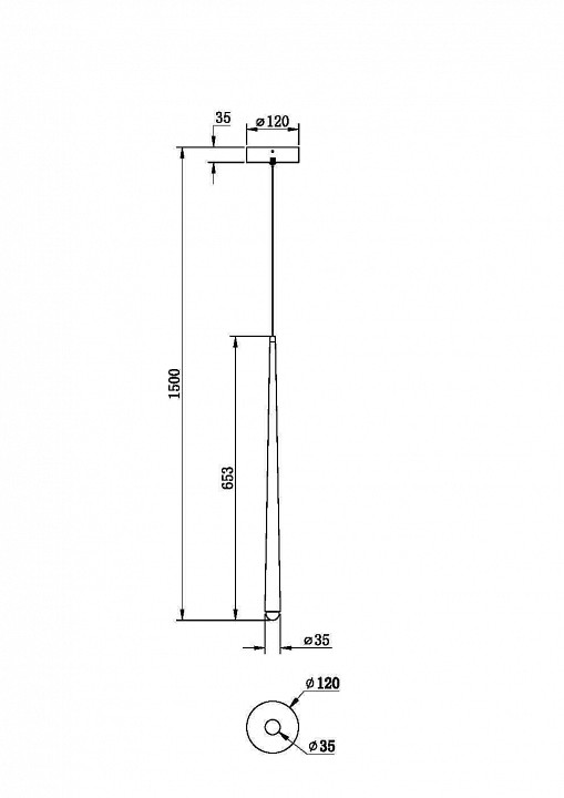 Подвесной светильник maytoni halo mod132pl-l6bk