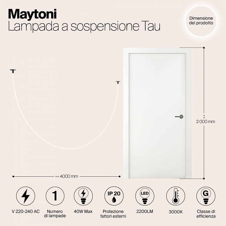 Подвесной светильник maytoni tau mod146pl-l40b3k