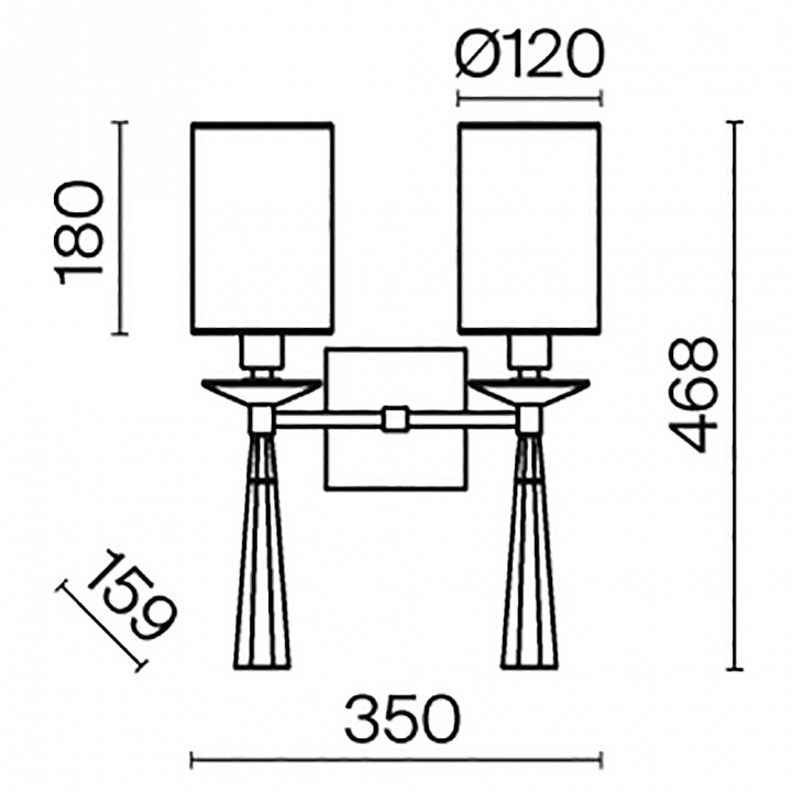 Бра maytoni bianco mod224wl-02bs1