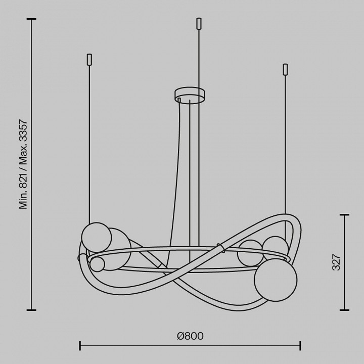 Подвесной светильник maytoni oasis mod289pl-l53bs3k