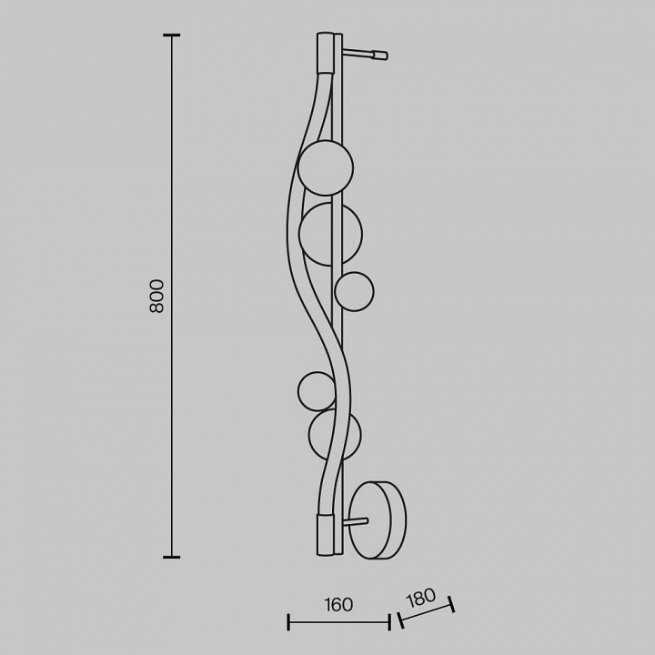 Накладной светильник maytoni oasis mod289wl-l18bs3k