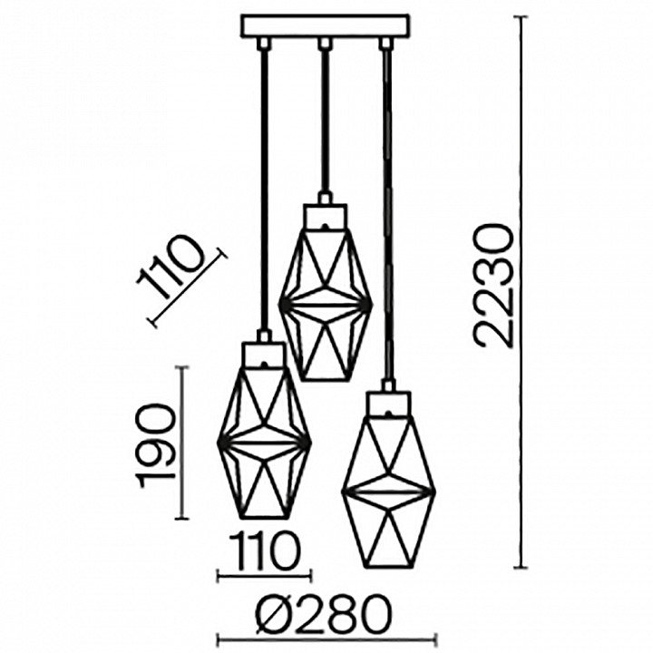 Подвесной светильник maytoni coctail time mod325pl-03g
