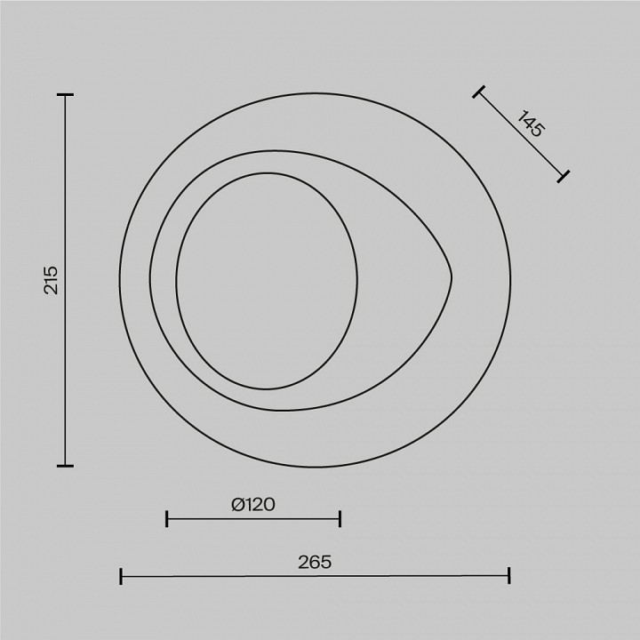 Накладной светильник maytoni lulua mod435wl-01w
