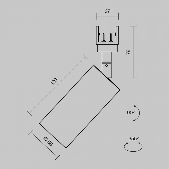 Светильник на штанге maytoni focus o-tr01-1-s-16wb3k