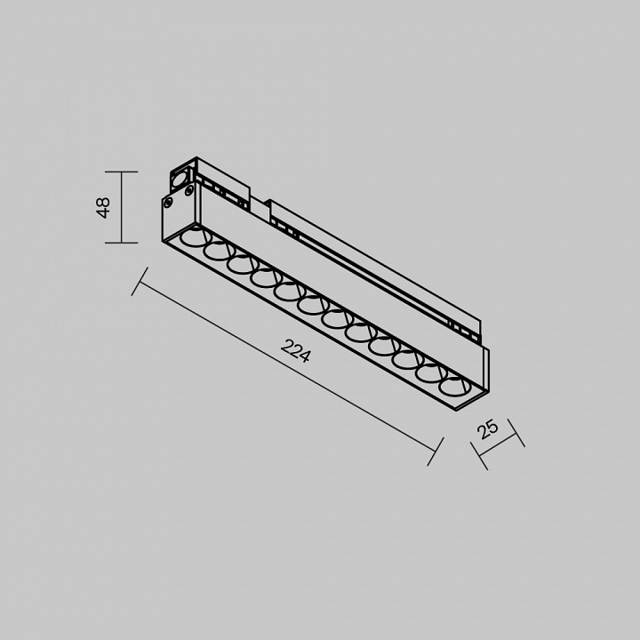 Накладной светильник maytoni points o-tr02-2-s-12wb4k