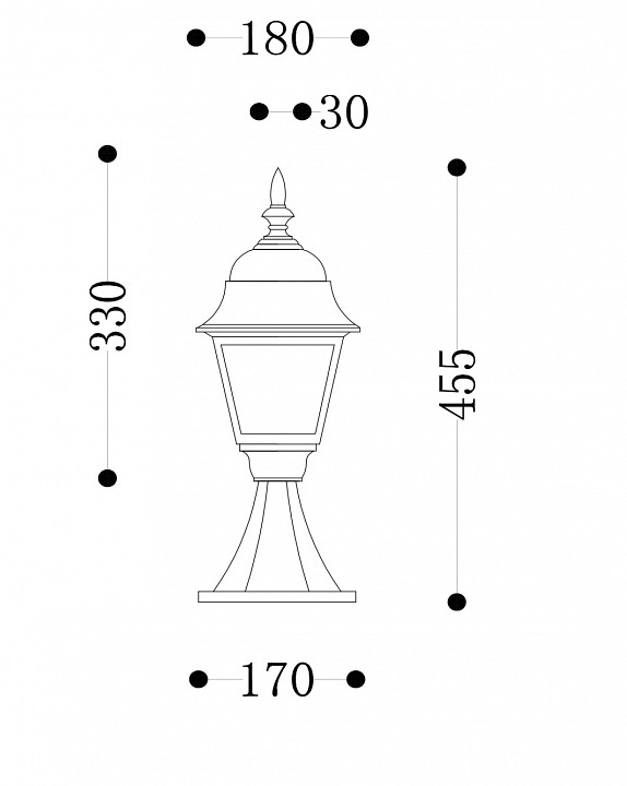 Наземный низкий светильник maytoni abbey road o004fl-01b