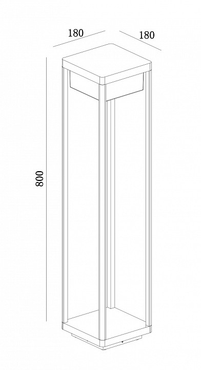 Наземный низкий светильник maytoni baker street o021fl-l10b3k