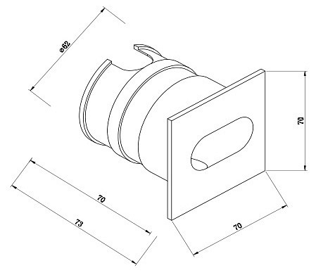Встраиваемый светильник maytoni via urbana o022-l3gr