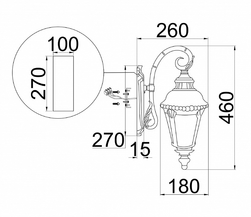 Светильник на штанге maytoni goiri o029wl-01bz