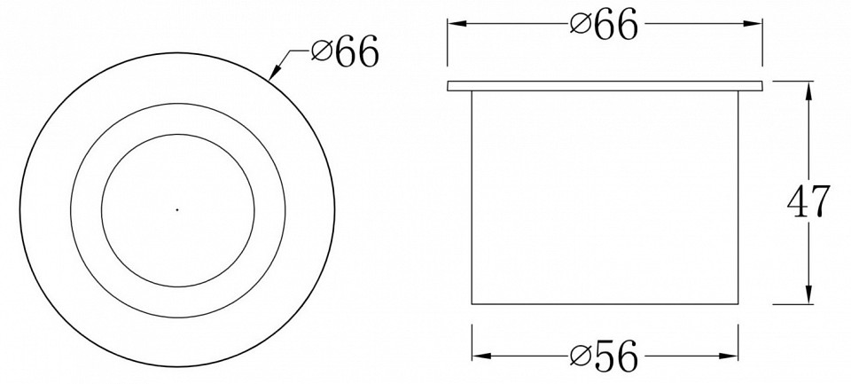 Встраиваемый в дорогу светильник maytoni limo o037-l3w3k