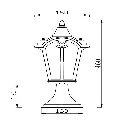 Наземный низкий светильник maytoni albion o413fl-01bz