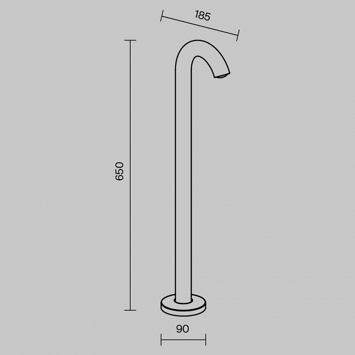 Наземный низкий светильник maytoni lumi o476fl-l4gf3k