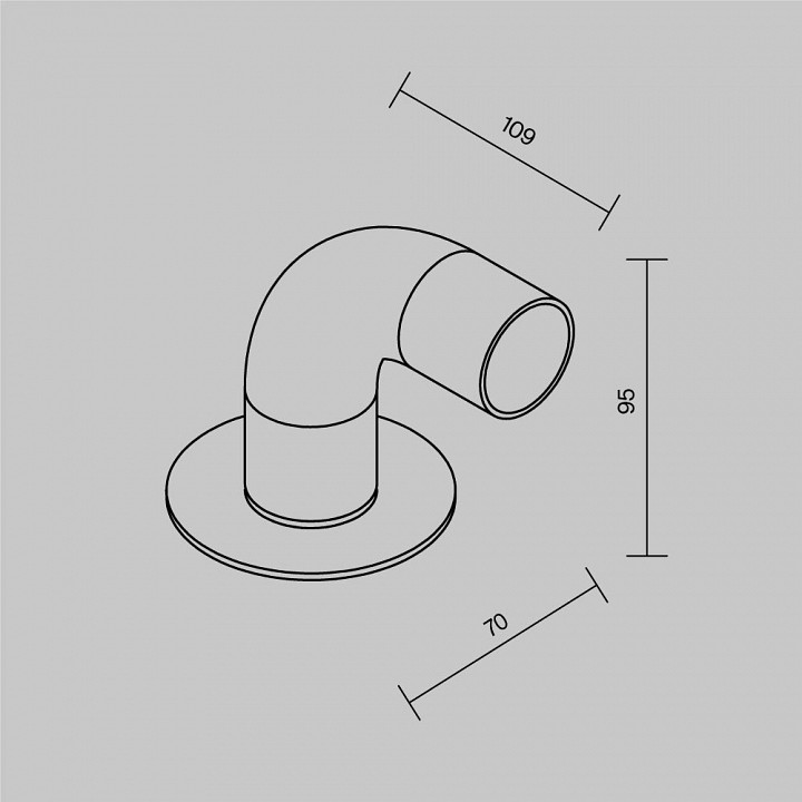 Наземный низкий светильник maytoni sleek o477fl-l2gf3k1