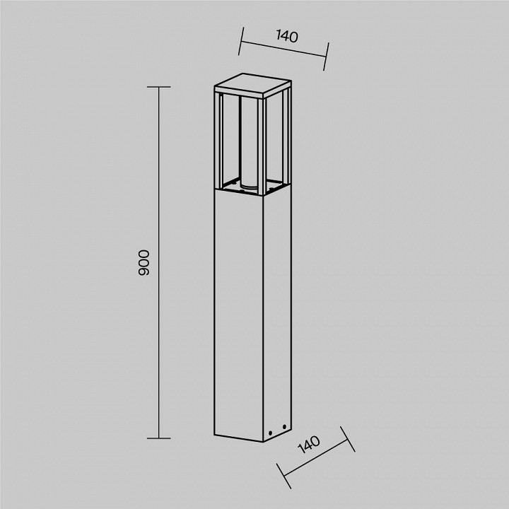 Наземный высокий светильник maytoni expo o480fl-l12b3k1