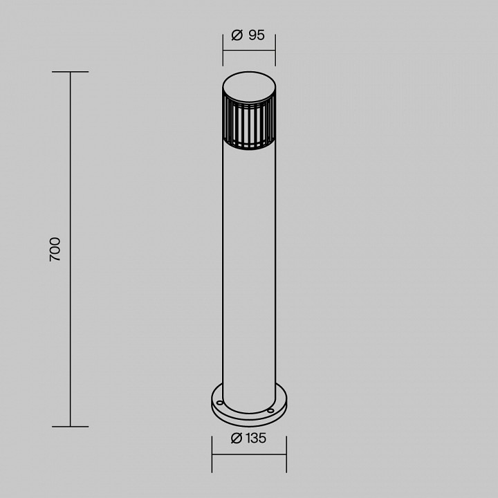 Наземный низкий светильник maytoni alura o492fl-01gf