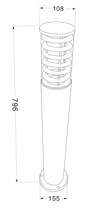Наземный низкий светильник maytoni bronx o576fl-01gr1
