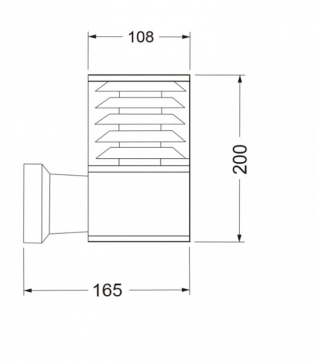 Светильник на штанге maytoni bronx o576wl-01b