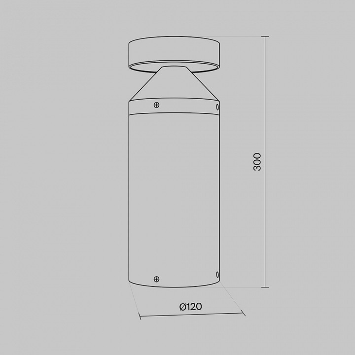 Наземный низкий светильник maytoni olten o591fl-l12gf3k