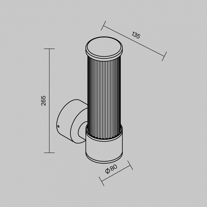 Светильник на штанге maytoni lit o593wl-l8b3k