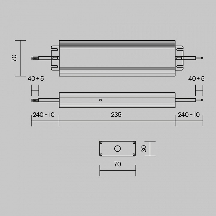 Блок питания с проводом maytoni power supply magnetic psl008-150w-48v-ip67