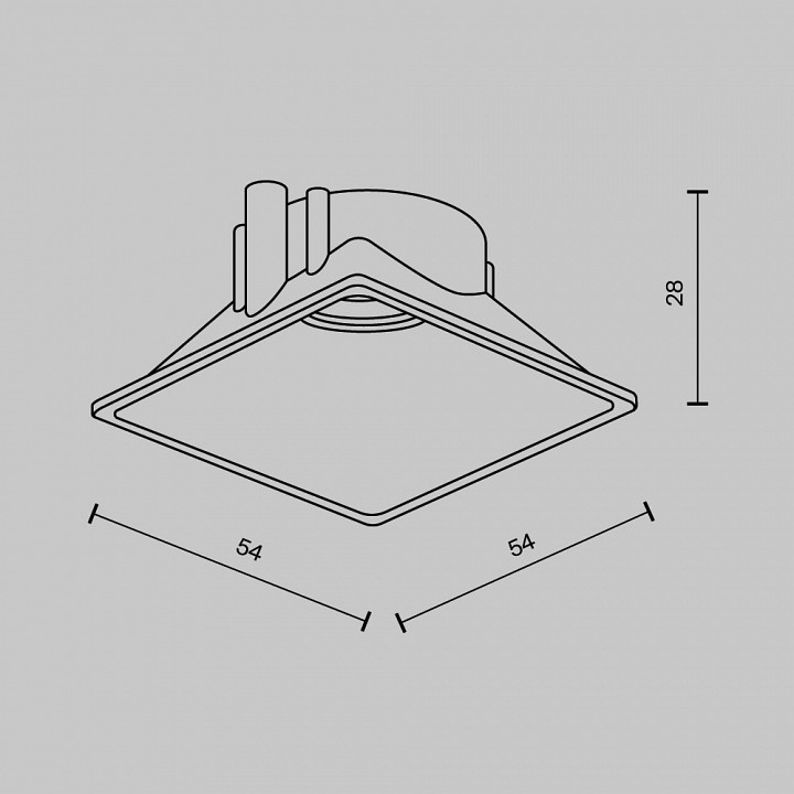 Рамка на 1 светильник maytoni ring ring8-10w-sq-bs