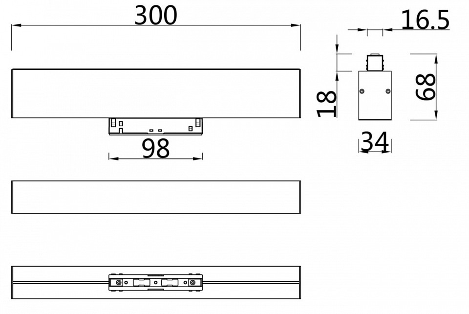 Накладной светильник maytoni basis tr012-2-12w4k-w