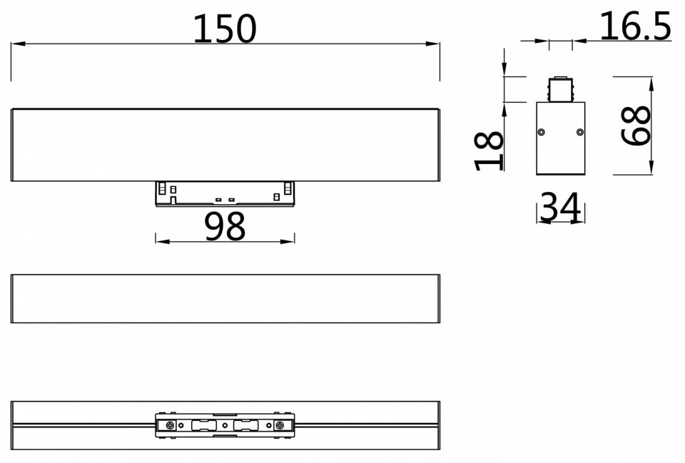 Накладной светильник maytoni basis tr012-2-7w3k-w