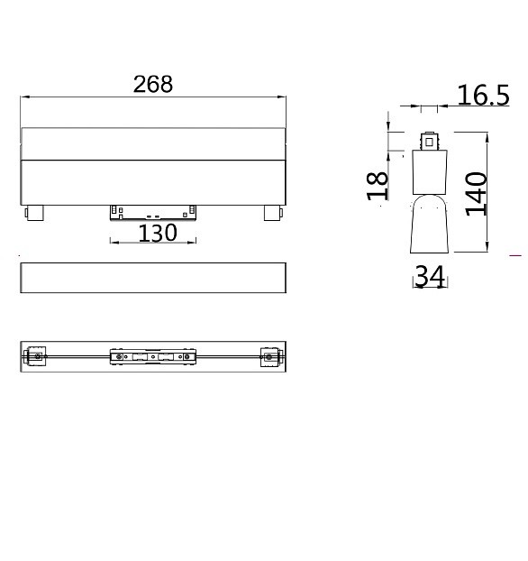 Накладной светильник maytoni basis tr013-2-20w4k-w