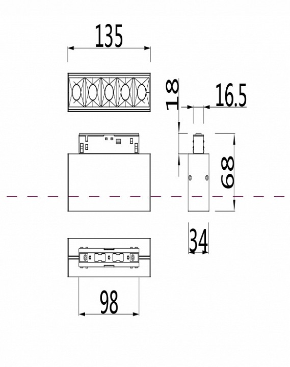 Накладной светильник maytoni points tr014-2-10w4k-b