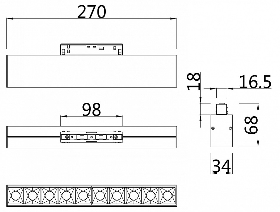 Накладной светильник maytoni points tr014-2-20w3k-w