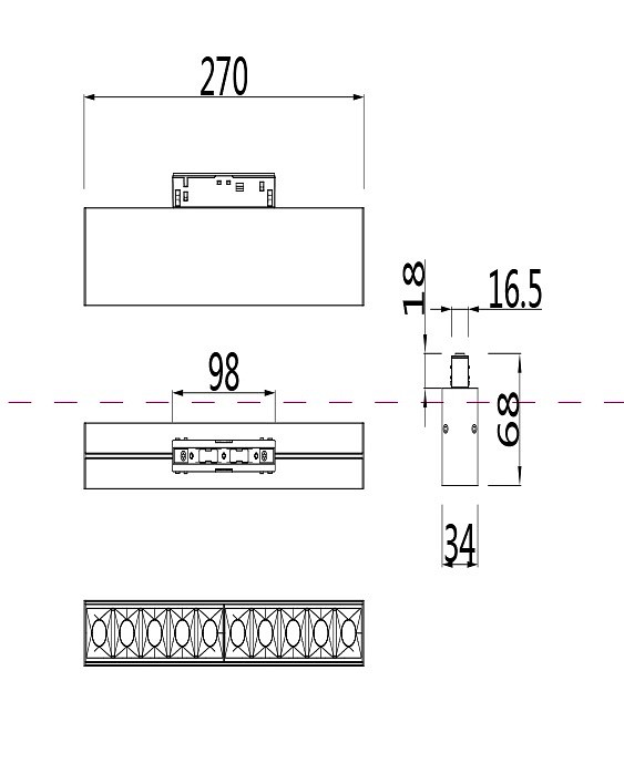 Накладной светильник maytoni points tr014-2-20w4k-b