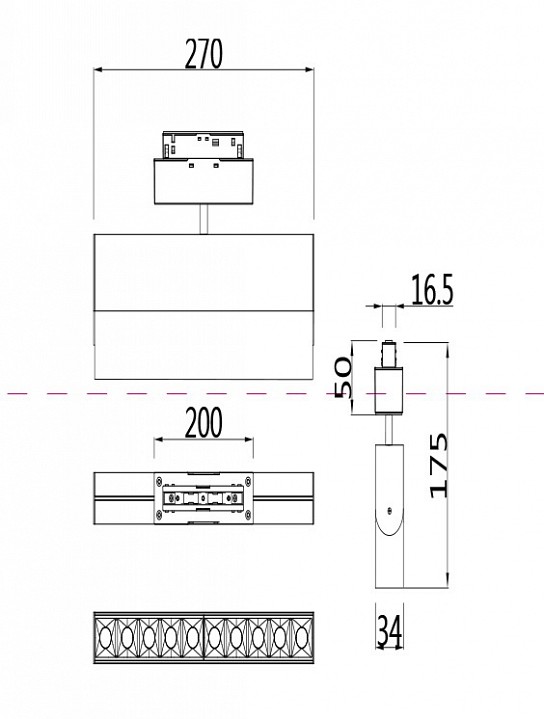 Светильник на штанге maytoni points tr015-2-20w4k-b