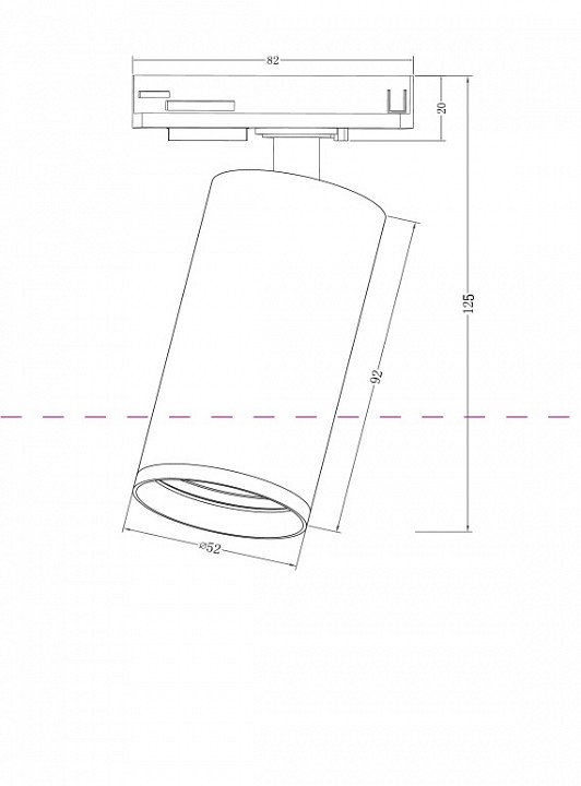 Светильник на штанге maytoni focus s tr020-1-gu10-b