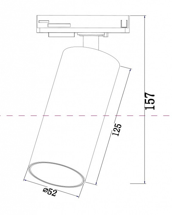 Светильник на штанге maytoni focus led tr021-1-12b3k