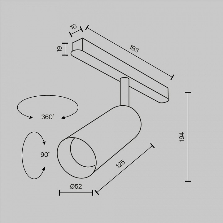 Светильник на штанге maytoni focus led tr032-2-12w4k-m-bw