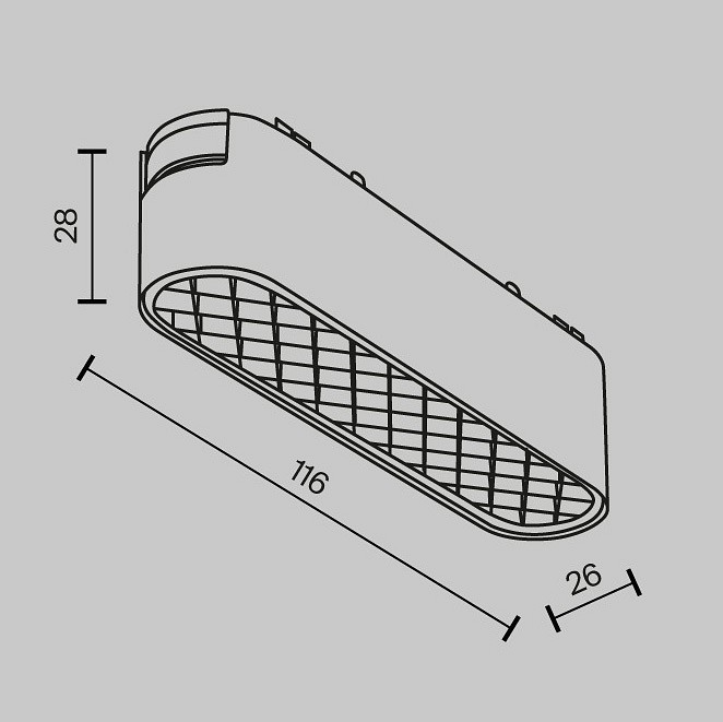 Накладной светильник maytoni basis grid tr084-1-6w3k-w