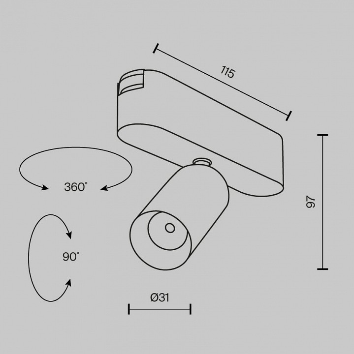 Светильник на штанге maytoni focus led tr103-1-5w3k-m-w