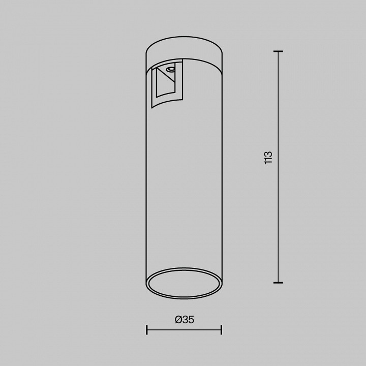 Накладной светильник maytoni focus led tr143-1-5w4k-w-pt