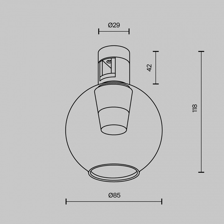 Накладной светильник maytoni bubble tr148-1-3w3k-b